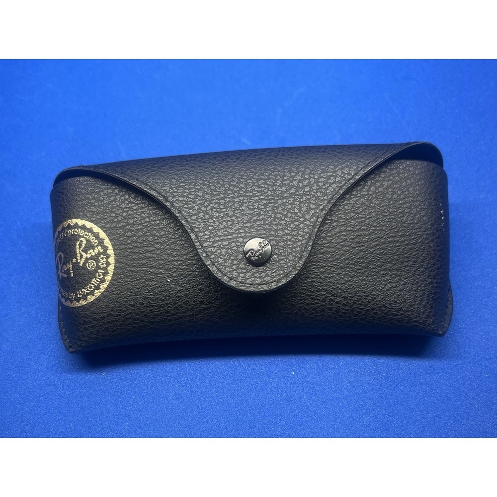 Genuine Ray-Ban Semi-hard Sunglasses Case Black Faux Leather UV Protection